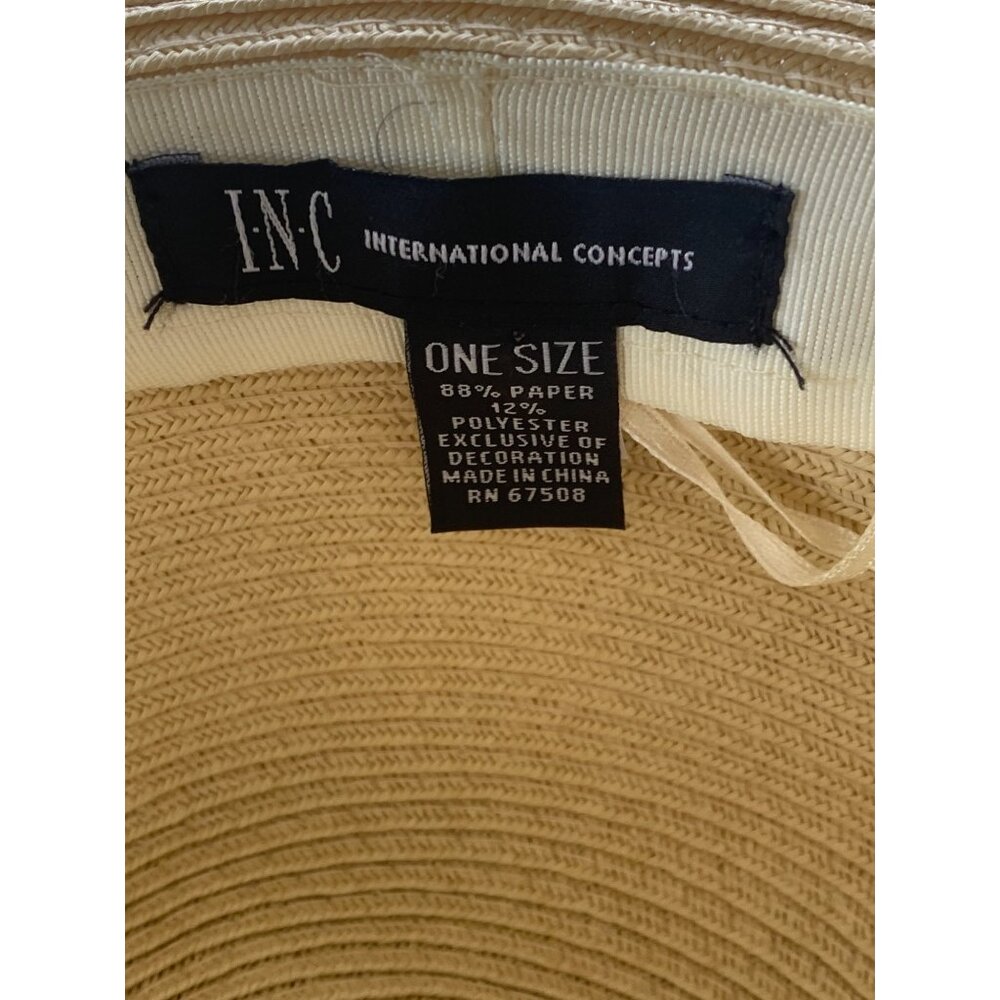 NWOT INC International Concepts Pom-Pom Floppy Hat Natural ONE SIZE - Picture 10 of 10